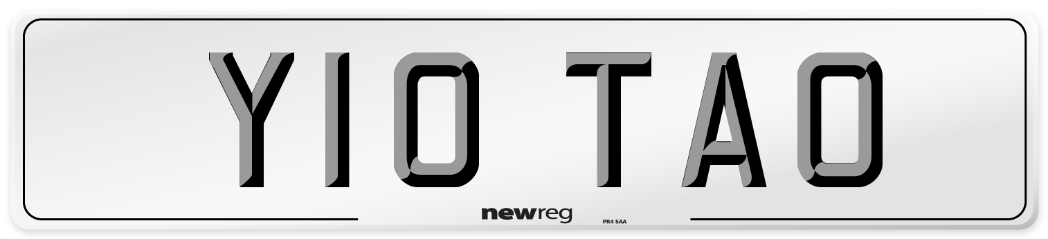 Y10 TAO Number Plate from New Reg